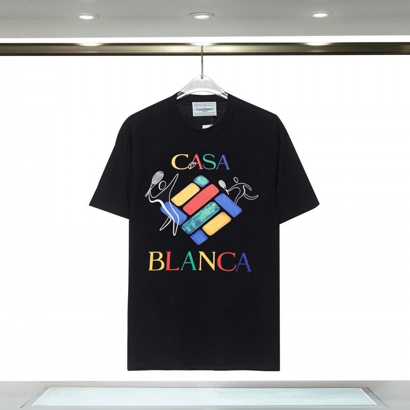 Casablanca Unisex Kısa Kollu Kozmik Kale Alfabe Baskılı Bol Kesim Pamuklu Tişört