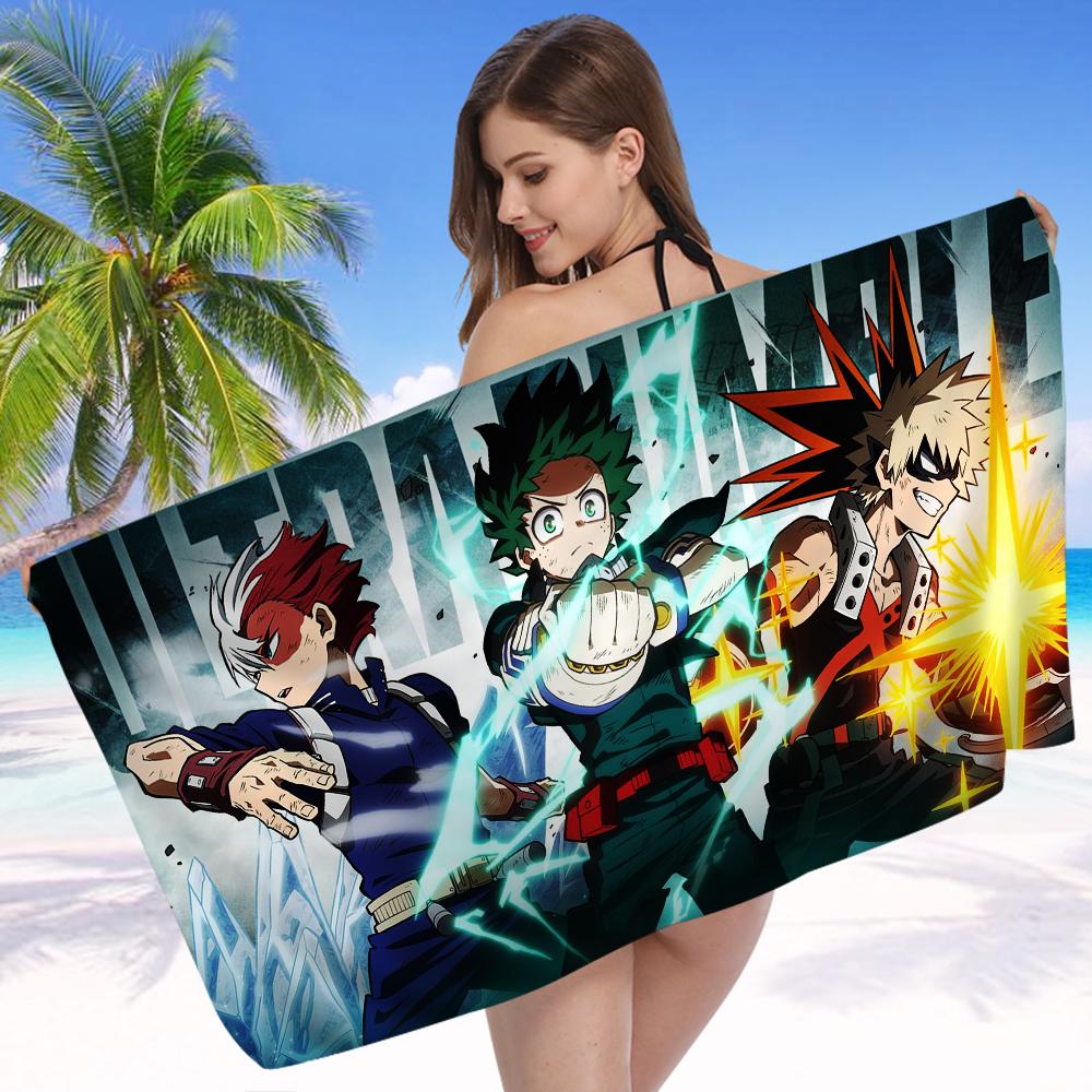 M-My Hero A-Academia Cartoon Beach Towel Cute Kawaii Room Decor Bath Girls Children Hand Towels For Bathroom Shower