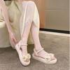 Flower Sandals Female Summer All-match Thick Bottom Korean System Slope with Flat Bottom Roman Shoes