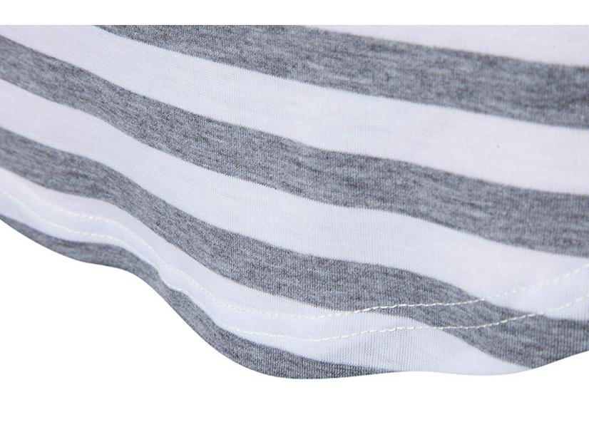 2017 Hip Hop High Street Pánské pruhované tričko - Dlouhý/Krátký rukáv Letní ležérní oblečení