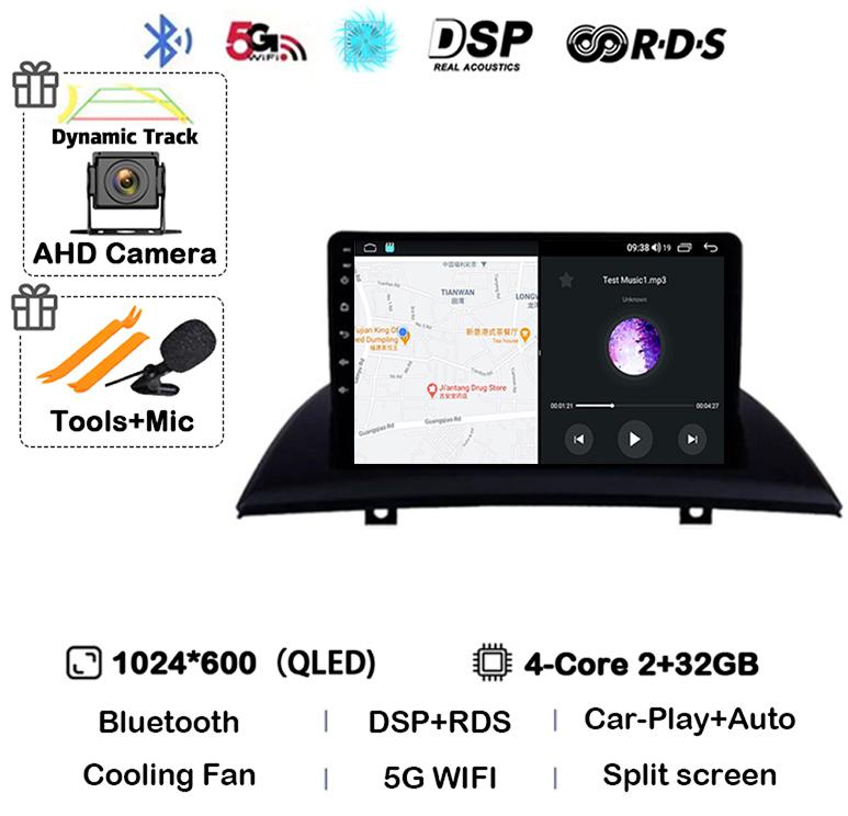 

Автомагнитола Android 14 Carplay Auto для BMW X3 E83 2004 2005-2007-2009 2010 2011 2012 Мультимедийный стерео видеоплеер GPS 4G WIFI