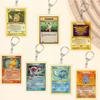 For Pokemon Elf Qikchu Trainer Zapdos Torchic Vaporeon Poliwag Rhyhorn Acrylic Original Cute Anime Keychain Pendant 5cmToy Gift