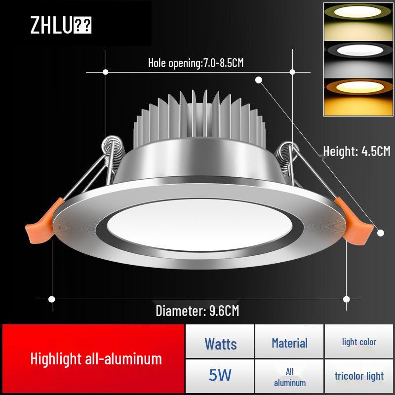 1294-inch Recessed Downlight Ceiling Spotlight for Living Room - 18" Full Aluminum