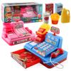 Simulation Cashier Supermarket Checkout Counter Music Light Role Play Cash Register Girl Toy Set