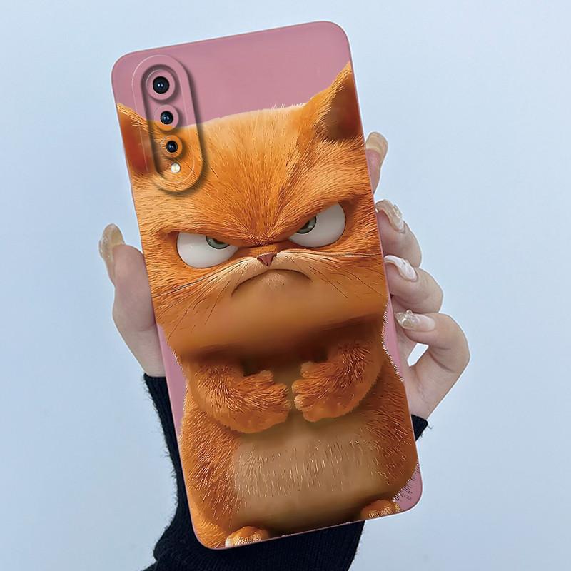 New For Vivo S1 1907 Case Lovely Cartoon Cat Liquid Silicone Soft TPU Shockproof Back Cover For Vivo V17 Neo VivoS1 Phone Case