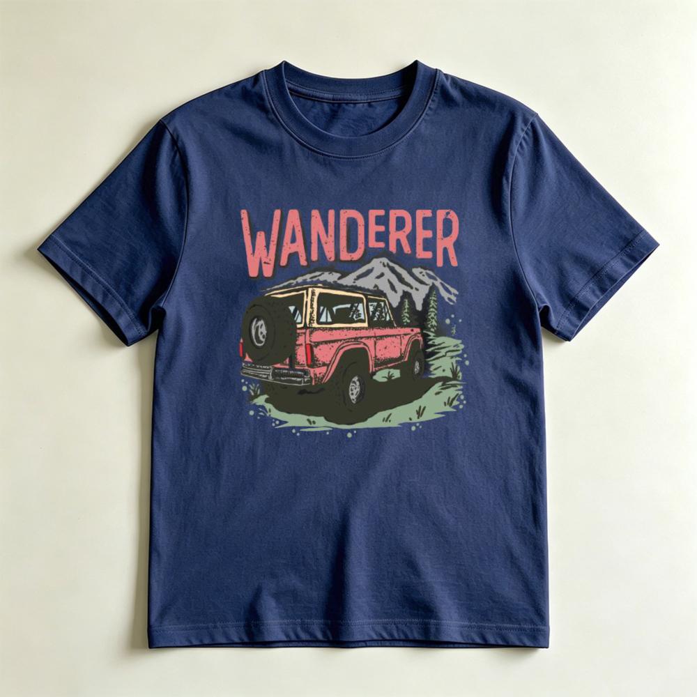 Wanderer Retro Mountain OffRoad Suv Adventure Casual Graphic TShirt Adventure Lover Wanderlust Gift Tshirt Unisex Unisex Cotton T