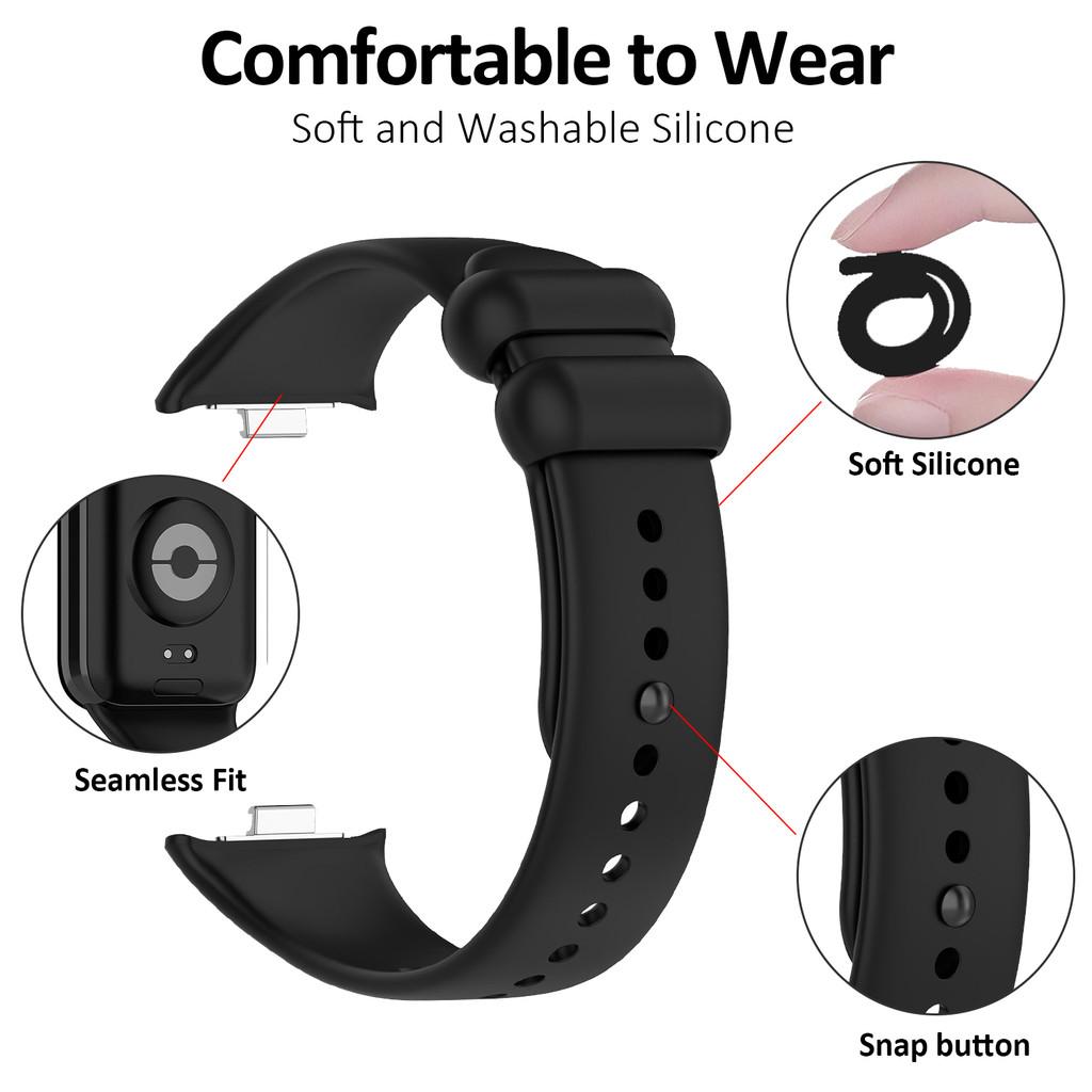 Silicone Strap with PC Case Cover for Redmi Watch 6 Band Sports Comfortable Replacement Bracelet for Xiaomi Redmi Watch6