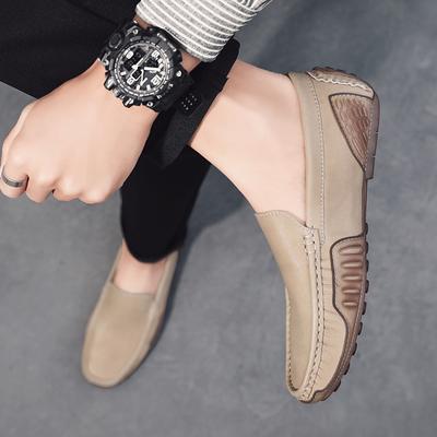 Fashion British Style Men Leather Casual Shoes Brand Men Business Spring New Loafers Moccasins Breathable Slip On Comfort Driving Shoes