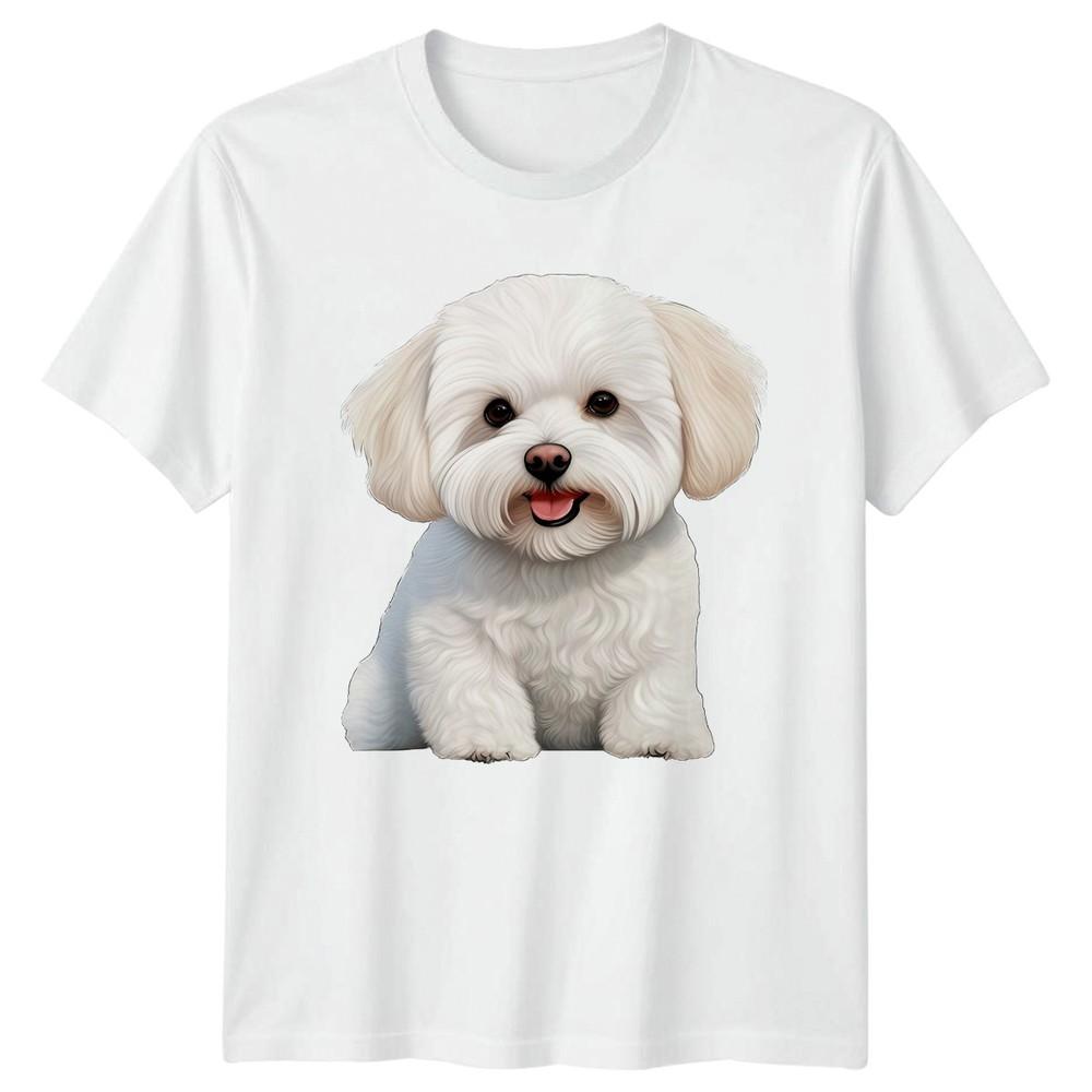 Cute Fluffy Maltese Puppy Dog TShirt Pet Animal Art Gift For Him And Her S
