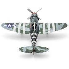 Maquette En Métal - METAL EARTH - P-47 Thunderbolt - Blanc, Gris Et Orange - Mixte - 15 Ans Et Plus