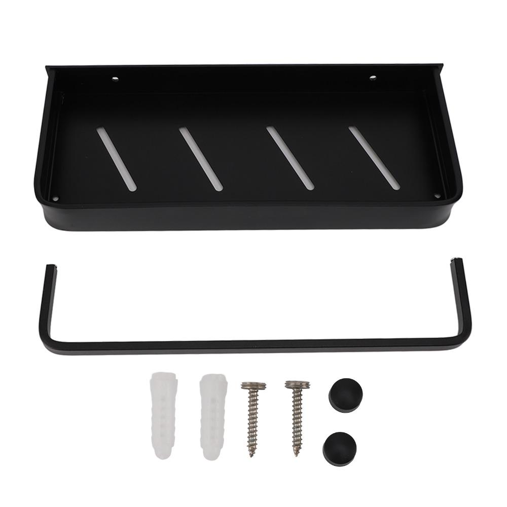 Aluminum Towel Rack Wall Mounted Storage Shelf Practical Bathroom Shelf  Shower Area