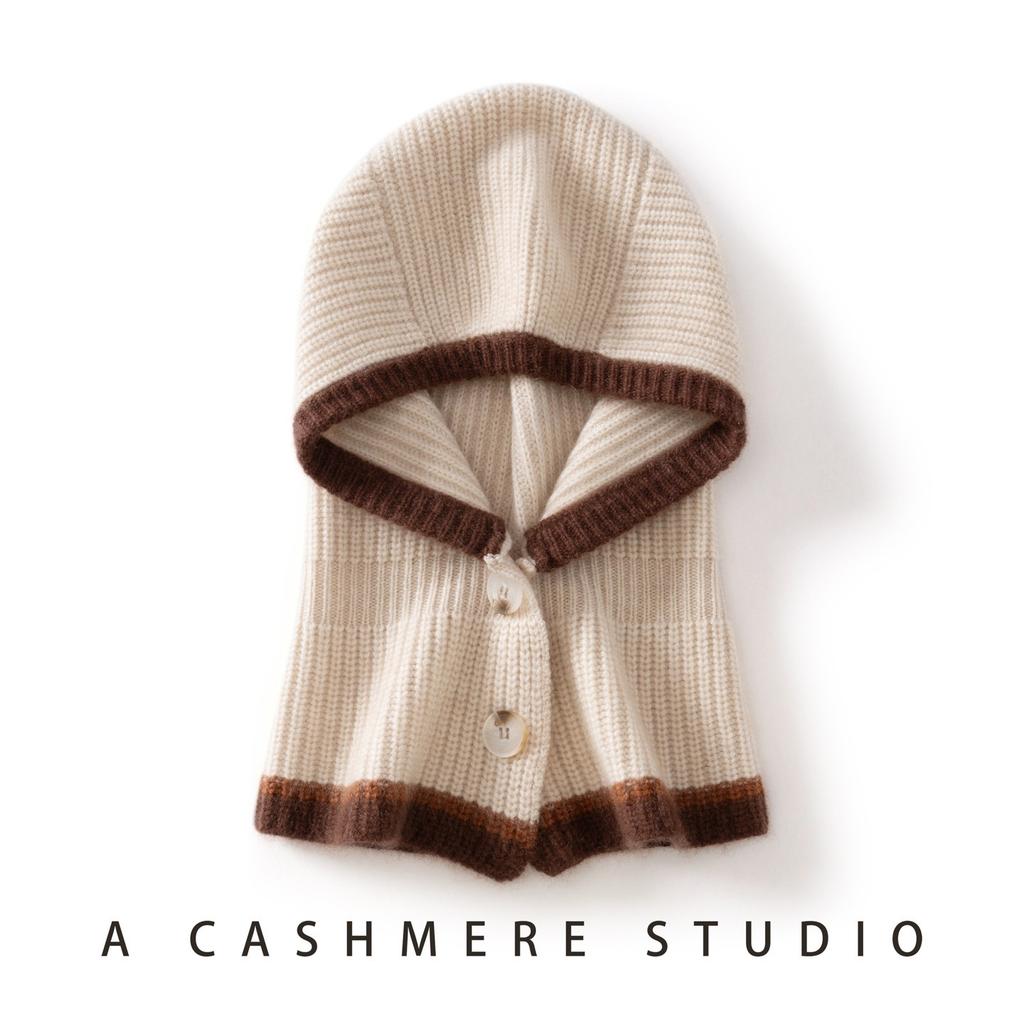 New color matching hat women's autumn and winter wool hat warm ear protection knitted hat cashmere outdoor cycling cold hat winter