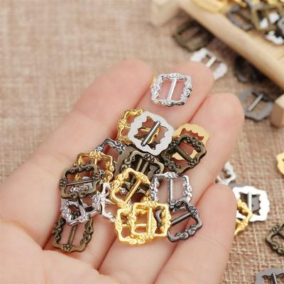 20Pcs 3.5/7mm Mini Tri-glide Buckle Ultra-small Metal Belt Buckle for Doll Bags Shoes Craft Buttons DIY Doll Clothes Accessories