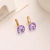 Elegant Square Crystal Stud Earrings with Zircon Ear Cuffs: A Simple Yet Luxurious Style