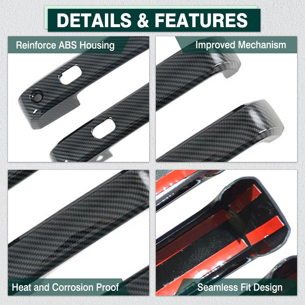 Car Door Handle Covers For Ford F150 F-150 2015 2016 2017 2018 2019 2020 Carbon Fiber Black Car Door Handle Cover Trim Stickers