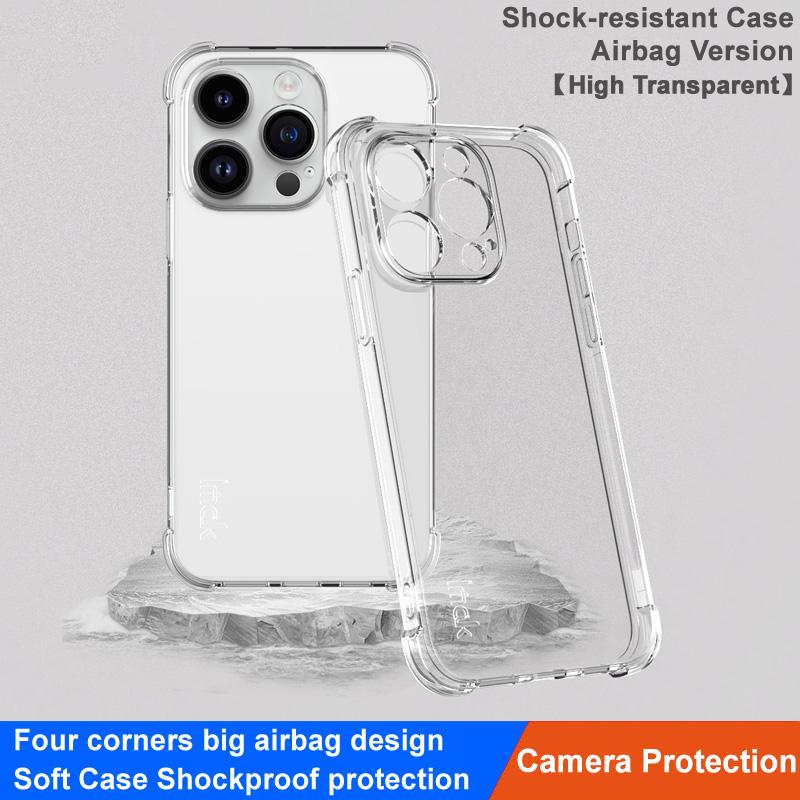 IMAK For iPhone 15 Pro Anti-scratch Super Clear Back Cover Soft TPU Phone Case