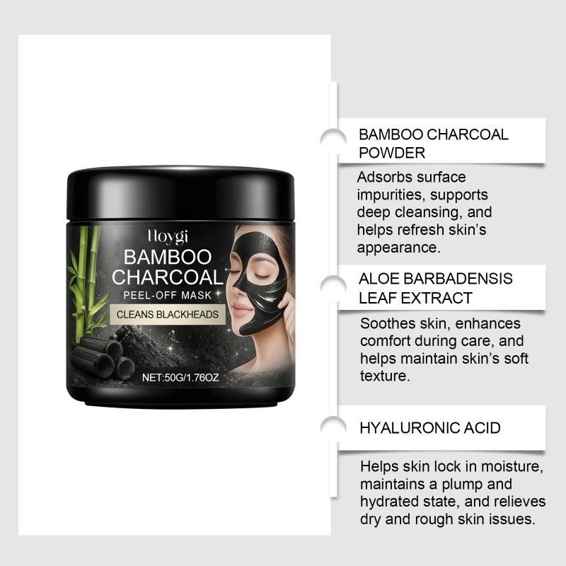 Gentle Charcoal Peel Off  Bamboo Blackhead Remover Hydrating Moisturizing Deep Cleansing Pore Minimizing Routine