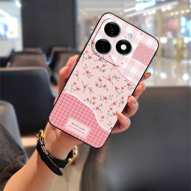 Anti-dust Silicone Phone Case For Tecno Spark20/KJ5 Anti-knock TPU Cute Dirt-resistant Protective Shockproof Graffiti