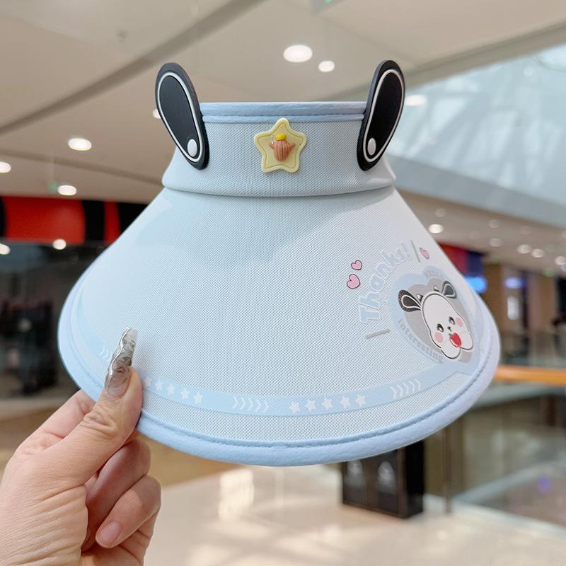 Kapelusz dziecięcy z wentylatorem Kapelusz przeciwsłoneczny z pustym wierzchem Kapelusz chroniący przed słońcem Chłopcy i dziewczynki Nowy letni kapelusz przeciwsłoneczny na zewnątrz