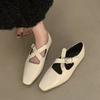 2025 Women's Fashion Flat Shoes Autumn New Round Head Shallow Hollowing Breathable Slip-on Shoes