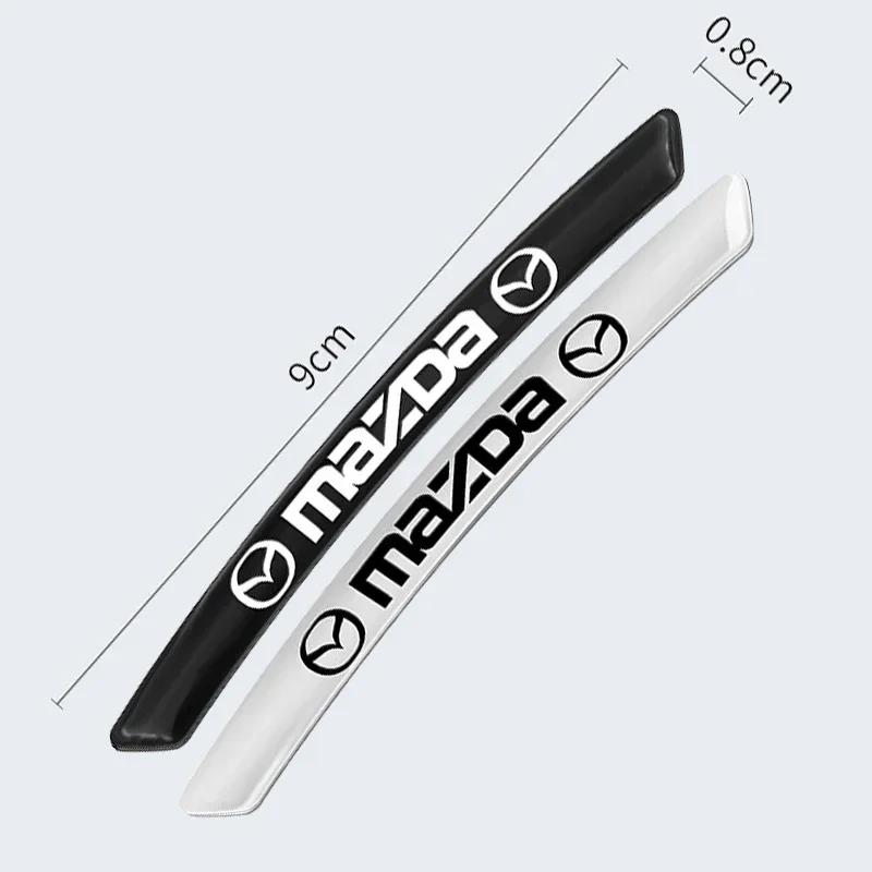4pcs Aluminum Car Badge Wheel Hub Stickers Auto Rims Decoration Decal For Mazda Speed 3 5 6 BK CX-3 CX-5 CX7 CX-7 Demio Axela MS