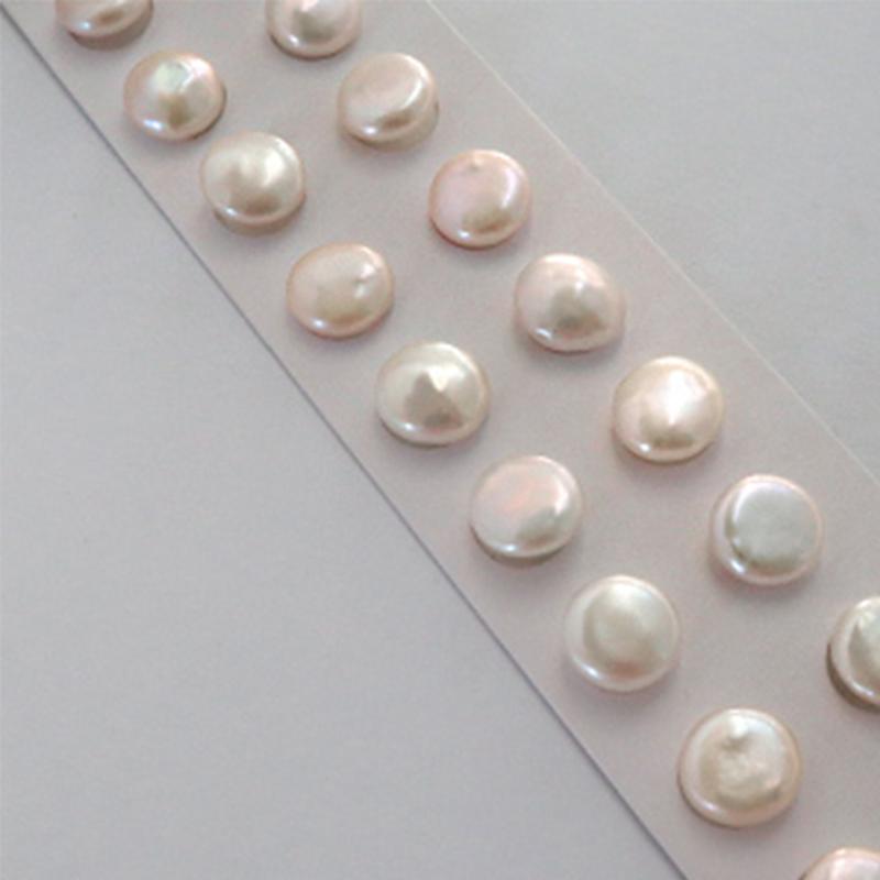 Women Big Baroque Button Pearl Earrings Freshwater Cultured Biwa Coin Pearls 925 Silver Mounts Stud Earrings Jewelry