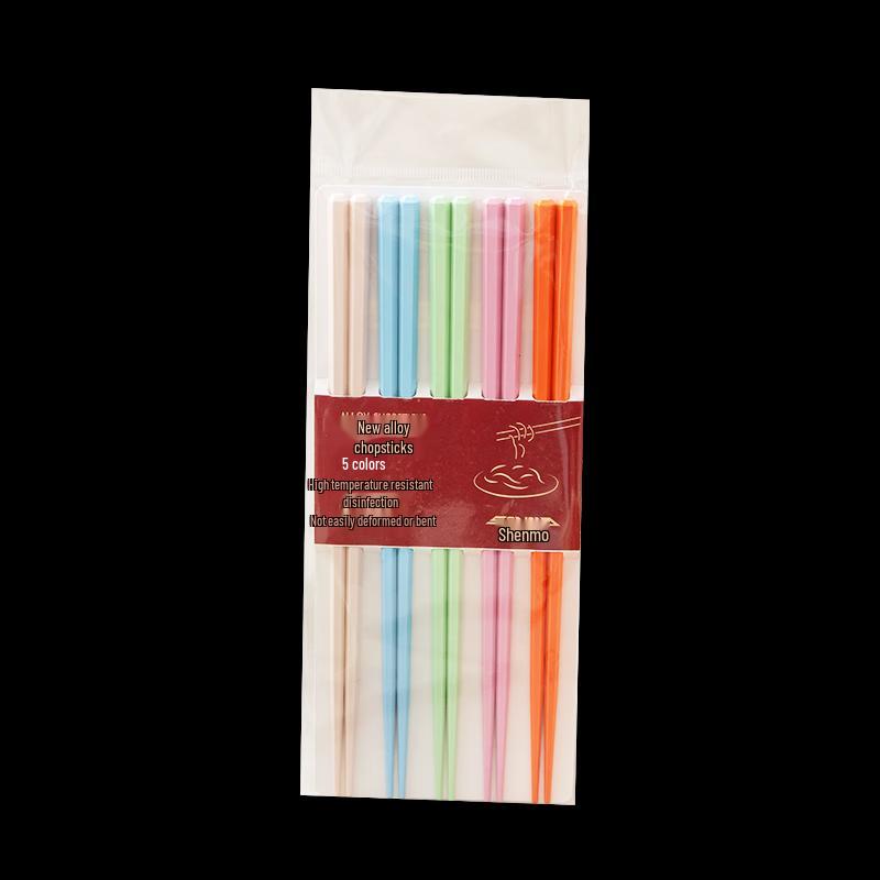 Shenmo 5-Color Alloy Chopsticks Set