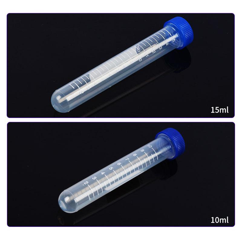 10ml/15ml Screw Cap Round-bottom Graduated Centrifuge Tube Plastic Centrifuge Tube