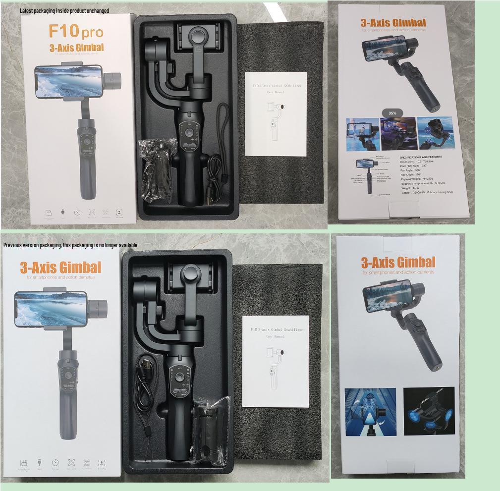 F10 PRO Handheld Gimbal Stabilizer for Mobile Phones – Anti-Shake, Three-Axis for Smooth Live Streaming and Vlogging.
