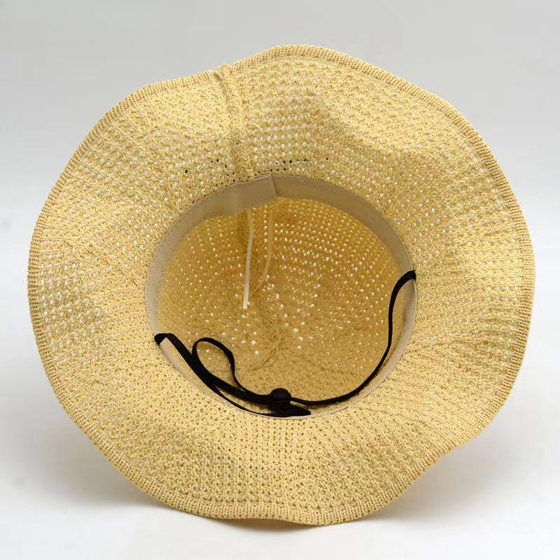 Big Brimmed Hat Versatile Fisherman Hat Women's Summer Hat Sun Hat Grass Hat Sun Protection Sun Shading UV Protection Woven Fabric