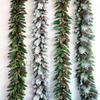Christmas Encryption 2.7m Flocked Vine Door Hanging Decoration