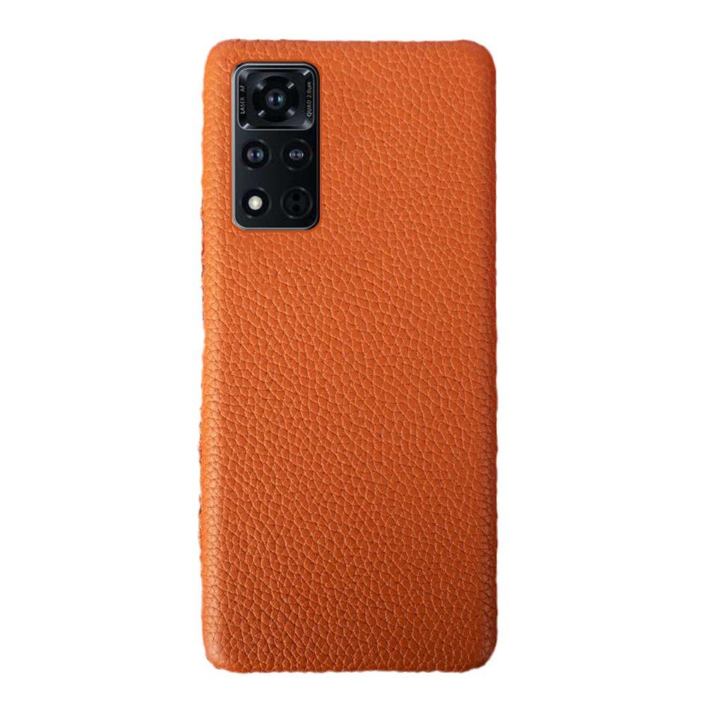 Honor V40/V30Pro/V20 Premium Leather Half-Cover Case with Cowhide Litchi Pattern