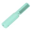 Hair Straightener Comb Brush Cordless Mini Rechargeable Electric Hair Curler for Home Travel Green