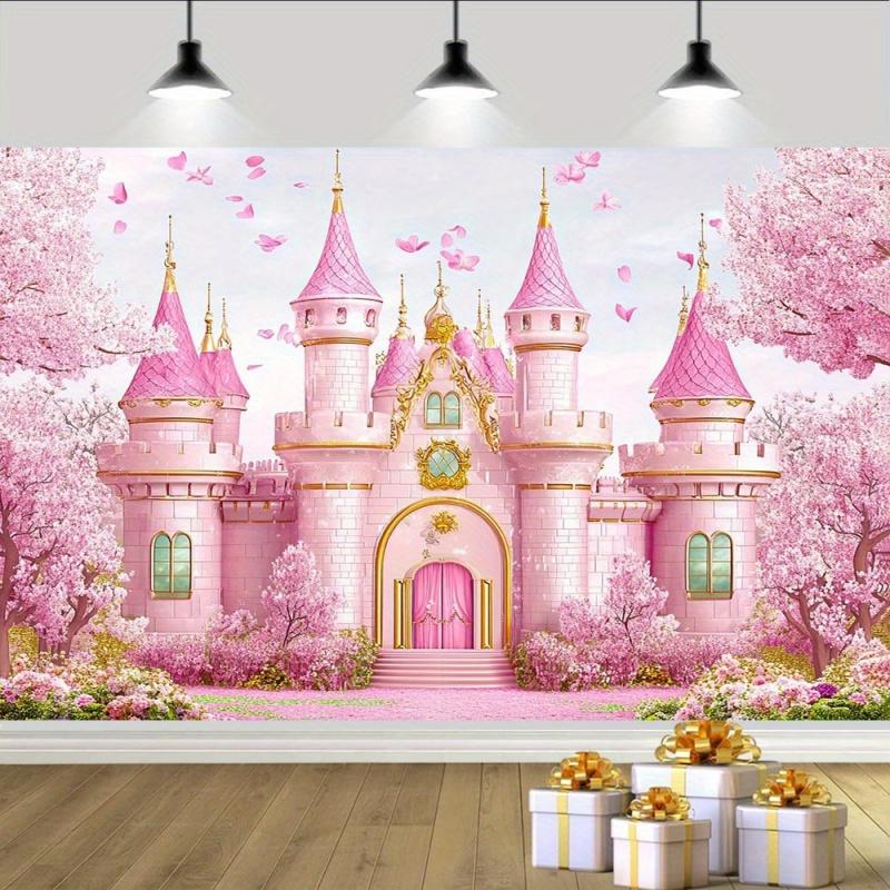 Fairy Tale Castle Theme Decoration Tapestry Girls Room Dessert Shop Background Cloth Romantic Dreamy Style Props