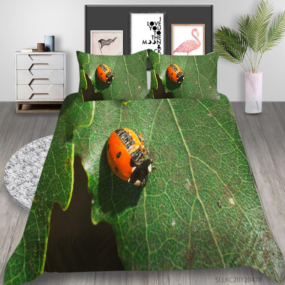 Quilt Cover Pillowcase Two Or Three-Piece Set Polyester Color Insect 3D Digital Printing