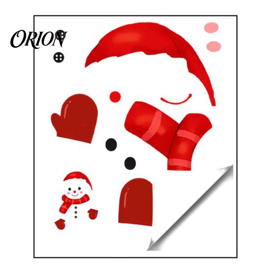 Snowman Wall Stickers Christmas Static Window Clings, Smiling Decals with Snowflake Party Supplies Patterns, Waterproof PVC Glass for Holiday