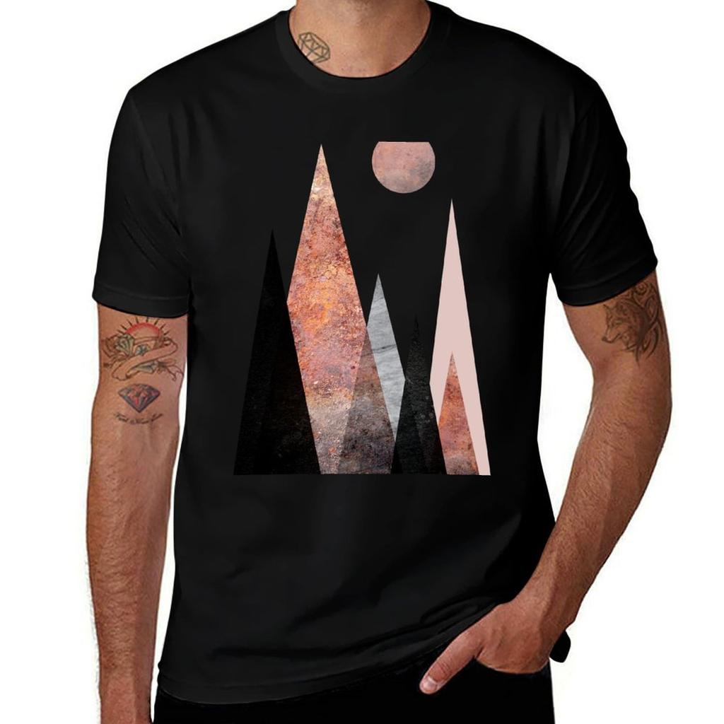 Mountain Range Scandi TShirt Casual Lightweight Short Sleeve Top