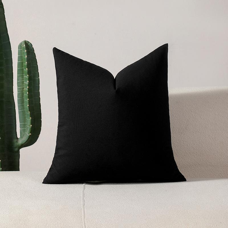 

Однотонная полосатая наволочка в корейском стиле, полиэстер-хлопок, черно-белая клетчатая наволочка, поясничная подушка без наполнителя 45 * 45Cm (excluding core)