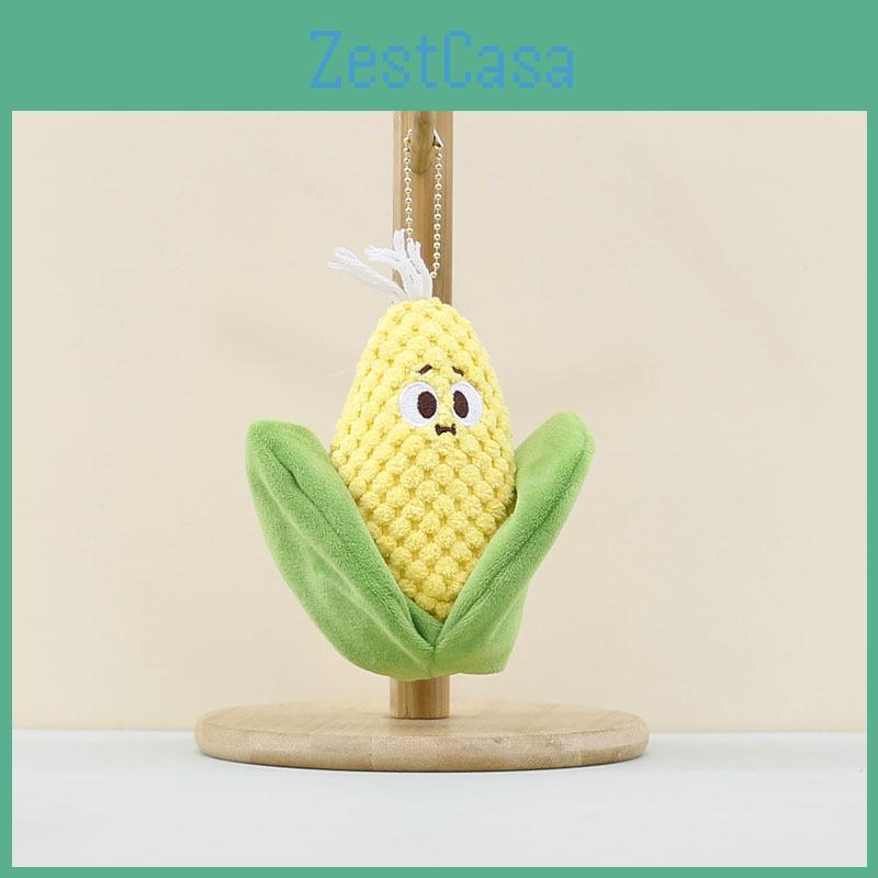 Soft Plush Enchanting Onion And Corn Keychain Cute Vegetable Accessory Gift