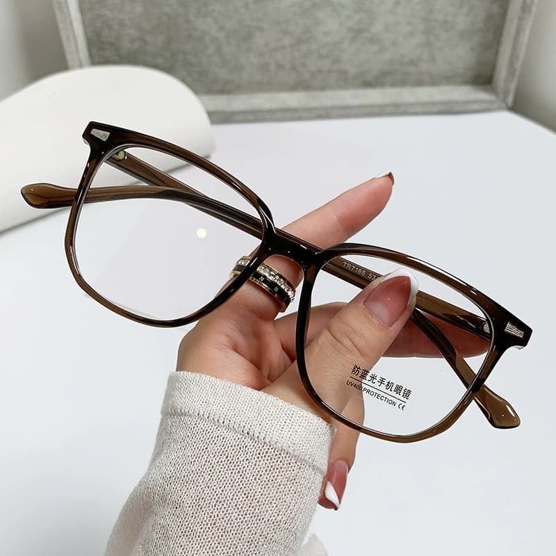 Oversized Leopard Myopia Glasses for Women Men Comfortable Anti-blue Light Computer Glasses Prescription Eyewear 0 To -4.0