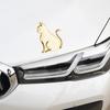 Car Decal Metal Cat 3D Animal Emblem for Scratch Hiding Chrome Finish Zinc Alloy Sticker for Body And Trunk Weatherproof Outdoor Use
