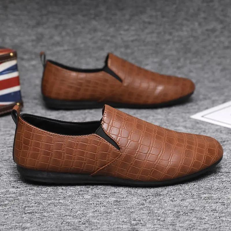 

Fashion Full Grain Low-Top Non Slip Office Men s Leather Shoes Classic Original On Sale Fashion 2025 Designer Adults Pu Male Casual Shoe 46