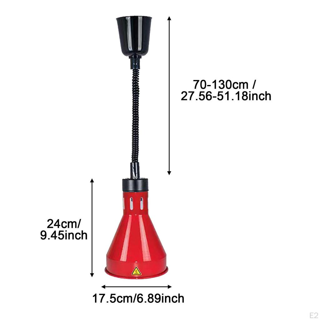 Mat Varmelampe Kommersiell Varmerlys, E27 Teleskopisk Buffetvarming for Mat, Innendørs