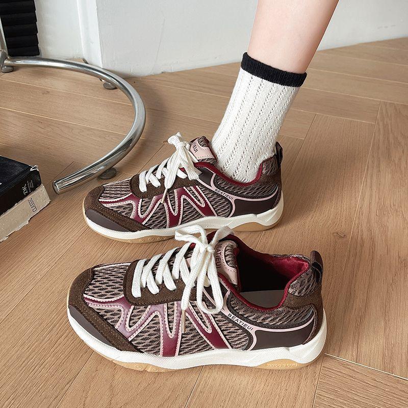 Autumn new mesh breathable niche ins design sports Forrest Gump shoes casual light German training board shoes
