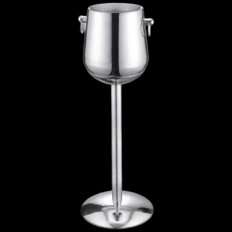 Stainless Steel Ice Bucket with English Short Stand Set