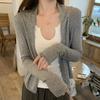 Sunscreen Blouse Women's Summer Temperament Versatile Knitted Cardigan Lazy with Shawl Long-sleeved Top