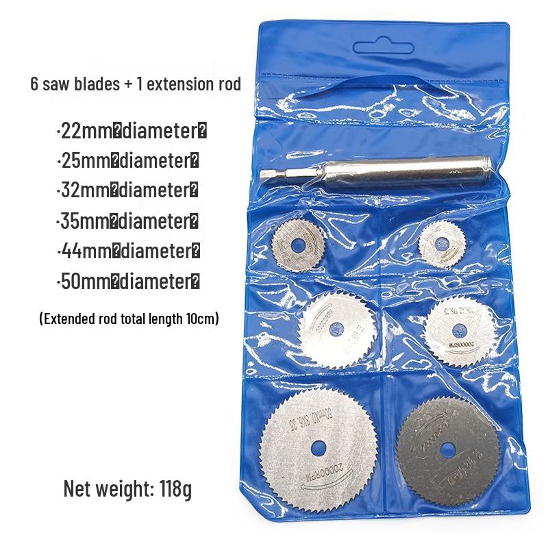8pc High-Speed Steel Saw Blade Set for Wood, PVC, Plastic Cutting