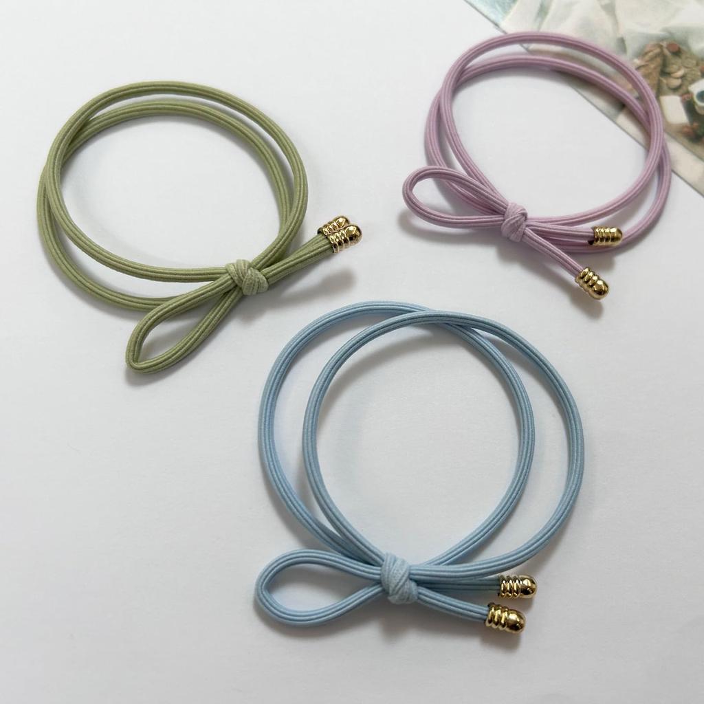 Natunofu Hair Stylish Hair Ties for Adults with Metal Hair Stylish Hair Ties with Cute Korean Solid Elegant Set of 6 Stylish and Simple for Adults