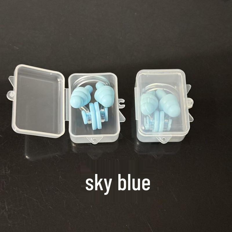 Nose Clip & Earplugs Set for Swimming - Soft Silicone, Waterproof, Universal Fit for Adults and Children