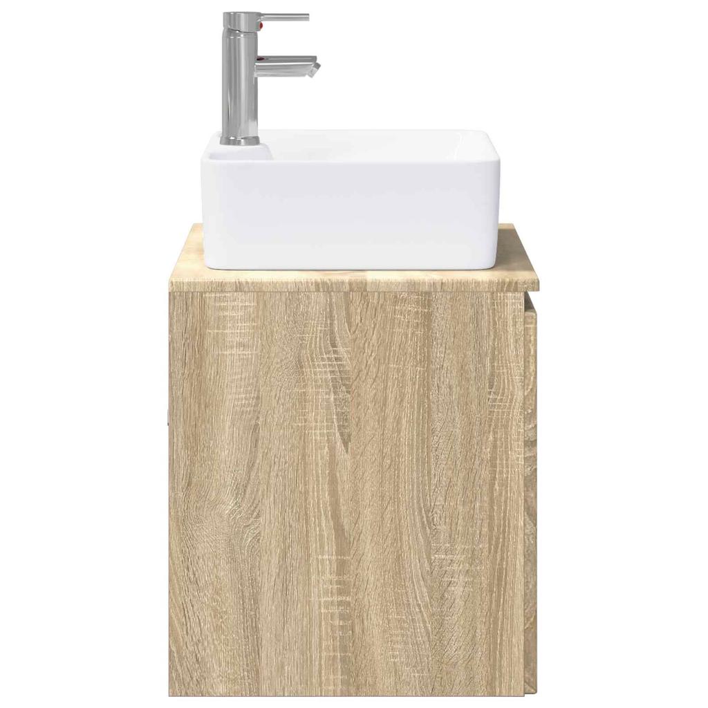 Bathroom Furniture Set Sonoma Oak Engineered Wood